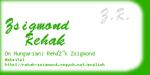 zsigmond rehak business card